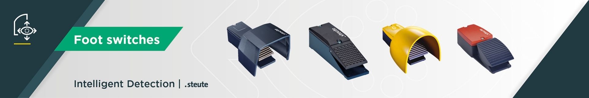 Industrial foot switches and foot pedals for safe hands-free machine control